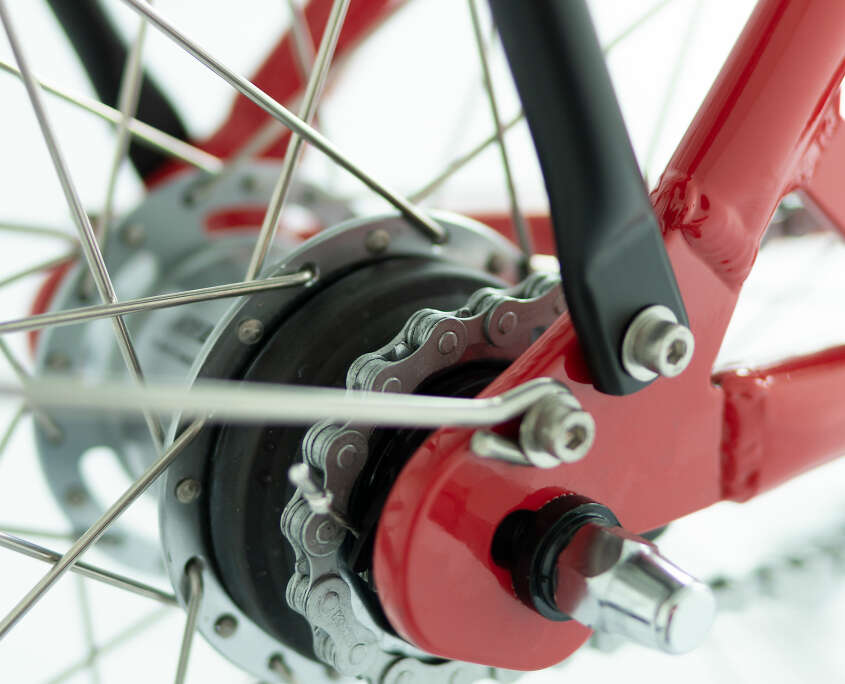 E-Bike Rot Detail Kette